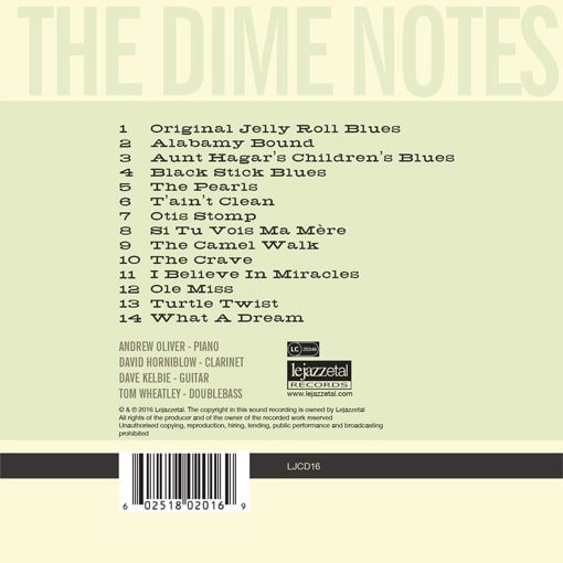 The Dime Notes cd rear cover